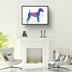 Irish Terrier Watercolour Splash Print - Dog Inspired Framed & Unframed Wall Art 10 watercolour splash dogs irish terrier print landscape framed art print a4 office