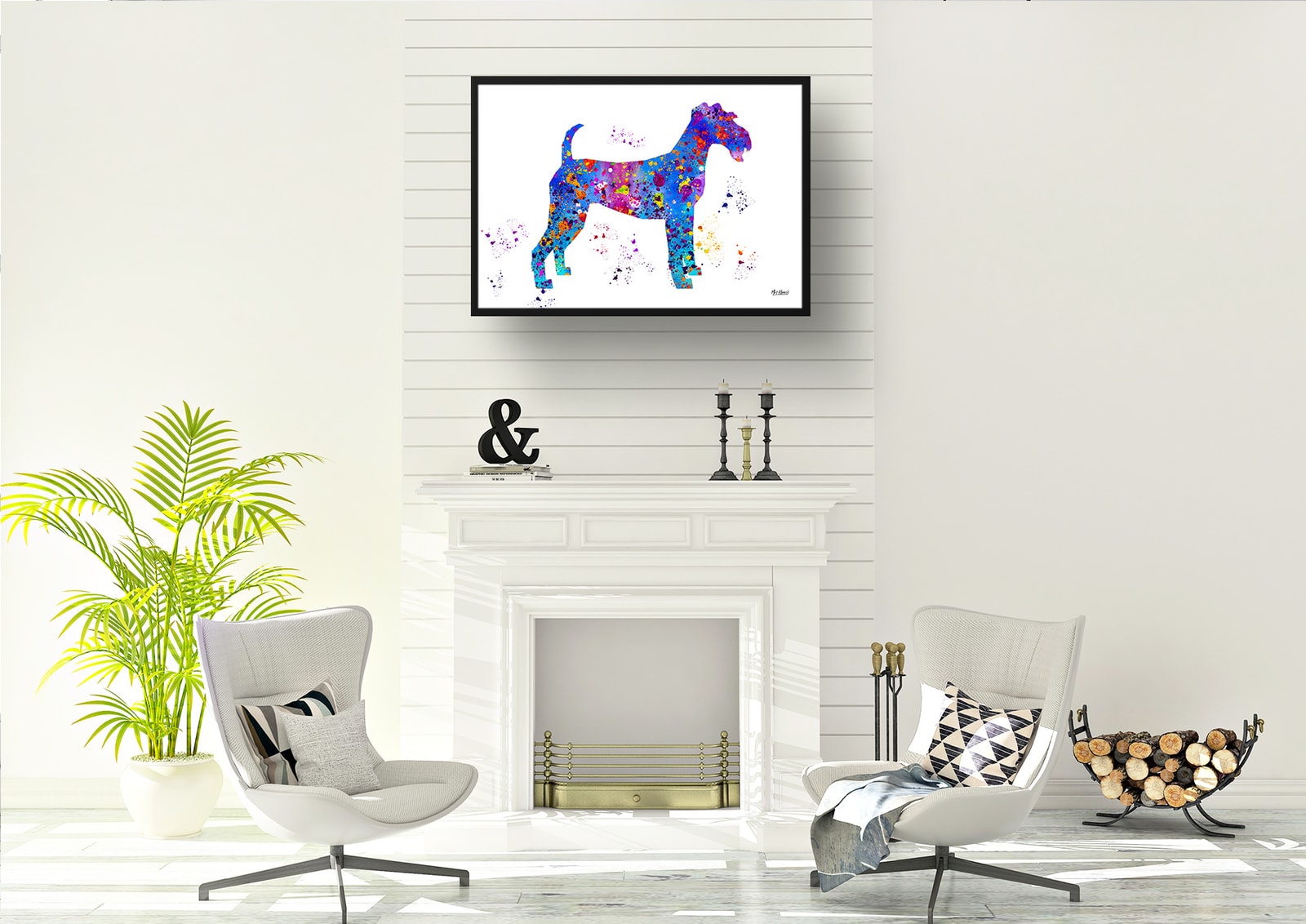 Irish Terrier Watercolour Splash Print - Dog Inspired Framed & Unframed Wall Art 5 Irish Terrier Watercolour Splash Print - Dog Inspired Framed & Unframed Wall Art - Image 5