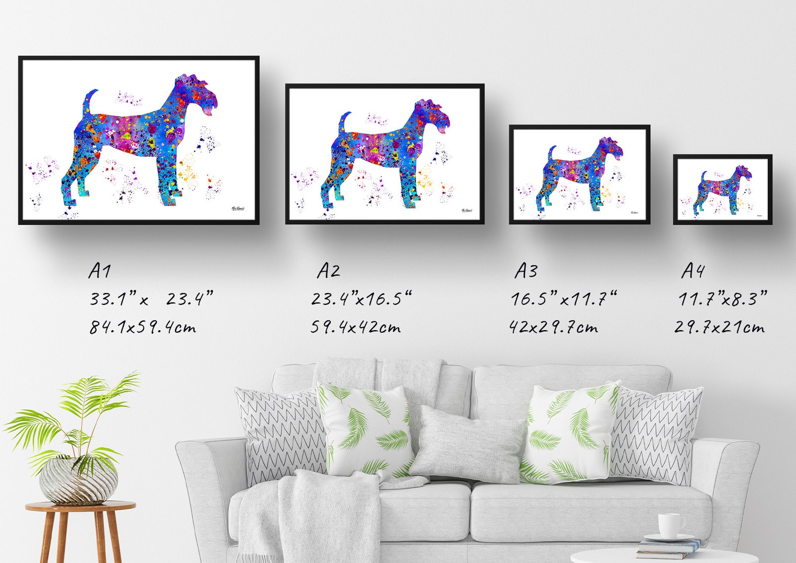 Irish Terrier Watercolour Splash Print - Dog Inspired Framed & Unframed Wall Art 6 Irish Terrier Watercolour Splash Print - Dog Inspired Framed & Unframed Wall Art - Image 6