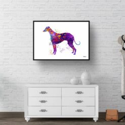 Italian Greyhound Watercolour Splash Print - Dog Inspired Framed & Unframed Wall Art 9 watercolour splash dogs italian greyhound print landscape framed art print 40x28 hall