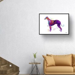 Italian Greyhound Watercolour Splash Print - Dog Inspired Framed & Unframed Wall Art 10 watercolour splash dogs italian greyhound print landscape framed art print 40x28 living room