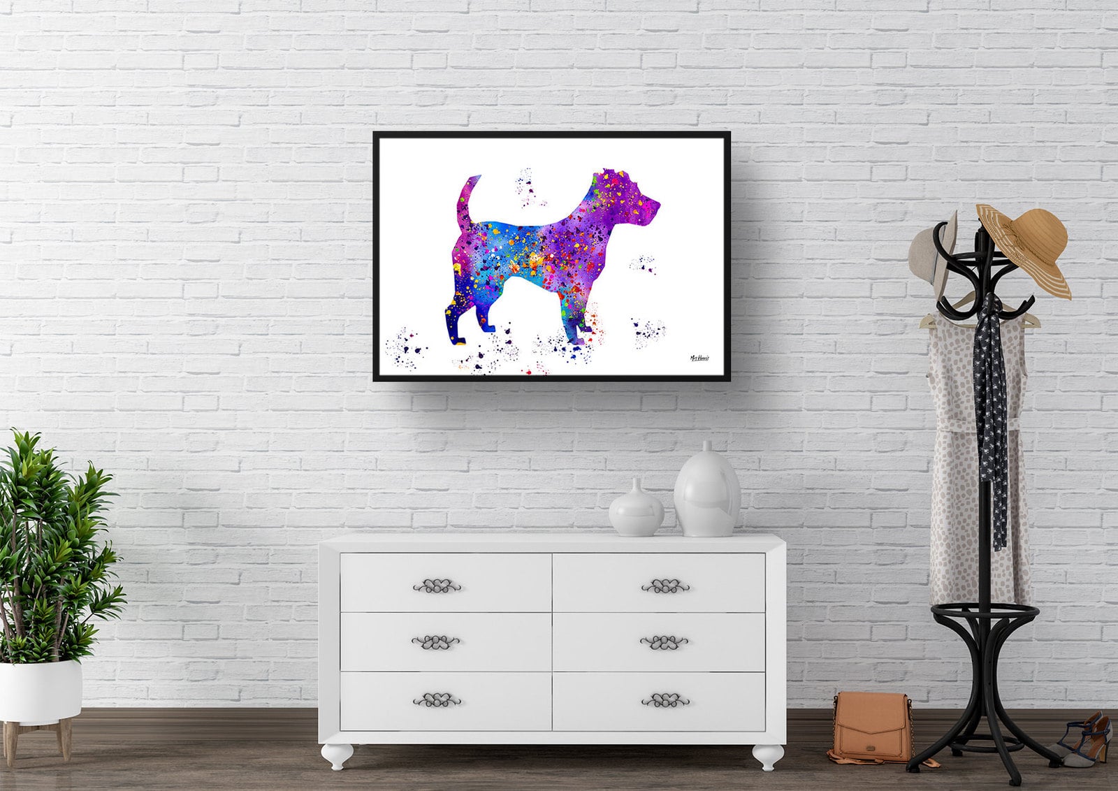 Jack Russell Watercolour Splash Print - Dog Inspired Framed & Unframed Wall Art 3 Jack Russell Watercolour Splash Print - Dog Inspired Framed & Unframed Wall Art - Image 3
