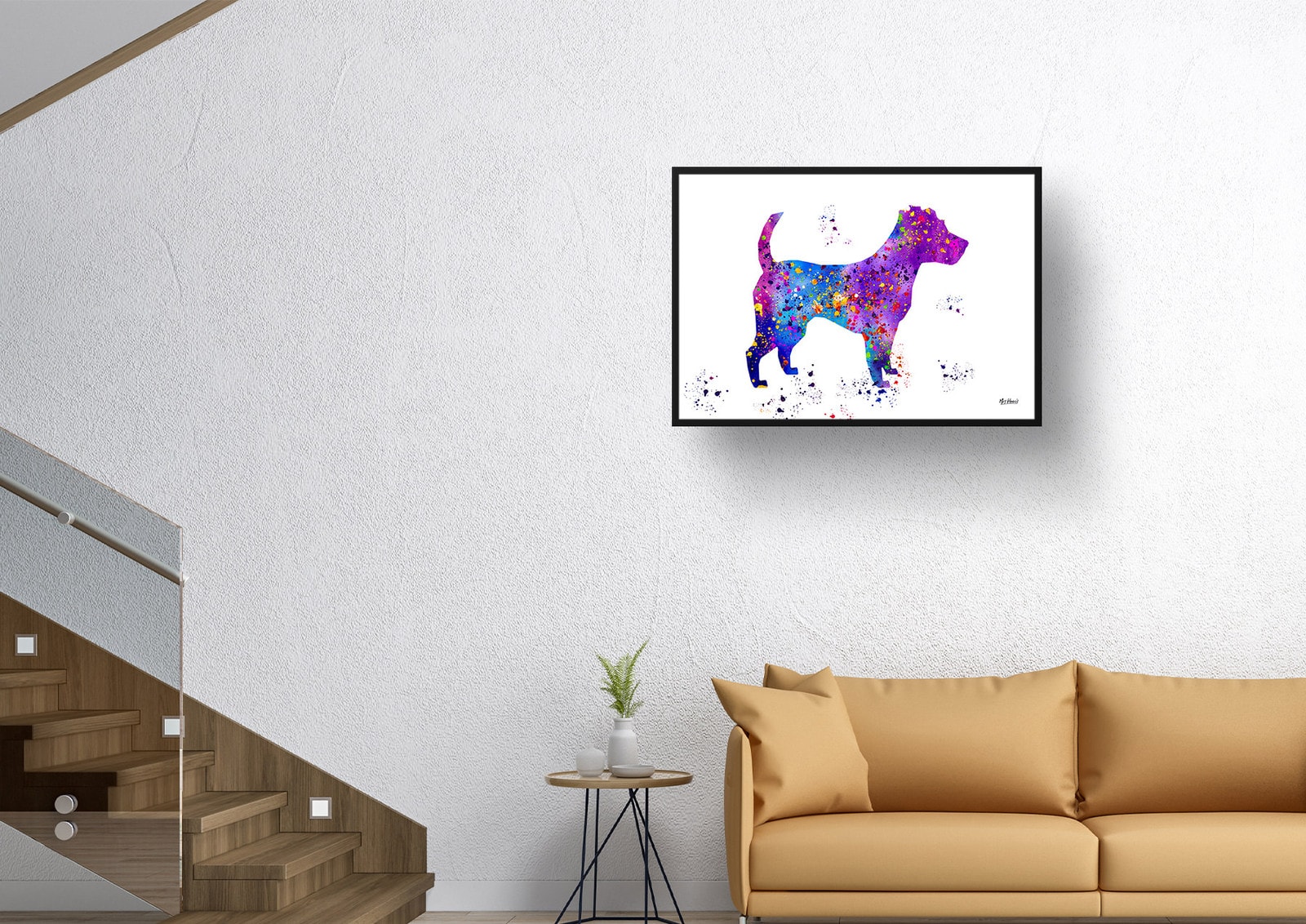 Jack Russell Watercolour Splash Print - Dog Inspired Framed & Unframed Wall Art 4 Jack Russell Watercolour Splash Print - Dog Inspired Framed & Unframed Wall Art - Image 4