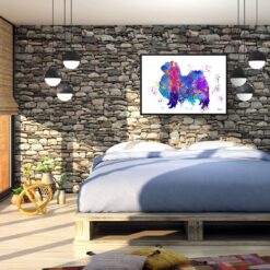 Japanese Chin Watercolour Splash Print - Dog Inspired Framed & Unframed Wall Art 7 watercolour splash dogs japanese chin print landscape framed art print 40x28 bedroom