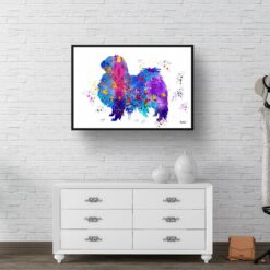 Japanese Chin Watercolour Splash Print - Dog Inspired Framed & Unframed Wall Art 8 watercolour splash dogs japanese chin print landscape framed art print 40x28 hall
