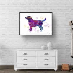 Labrador Retriever Watercolour Splash Print - Dog Inspired Framed & Unframed Wall Art 9 watercolour splash dogs labrador retriever print landscape framed art print 40x28 hall