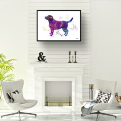 Labrador Retriever Watercolour Splash Print - Dog Inspired Framed & Unframed Wall Art 11 watercolour splash dogs labrador retriever print landscape framed art print a4 office
