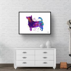 Lancashire Heeler Watercolour Splash Print - Dog Inspired Framed & Unframed Wall Art 8 watercolour splash dogs lancashire heeler print landscape framed art print 40x28 hall