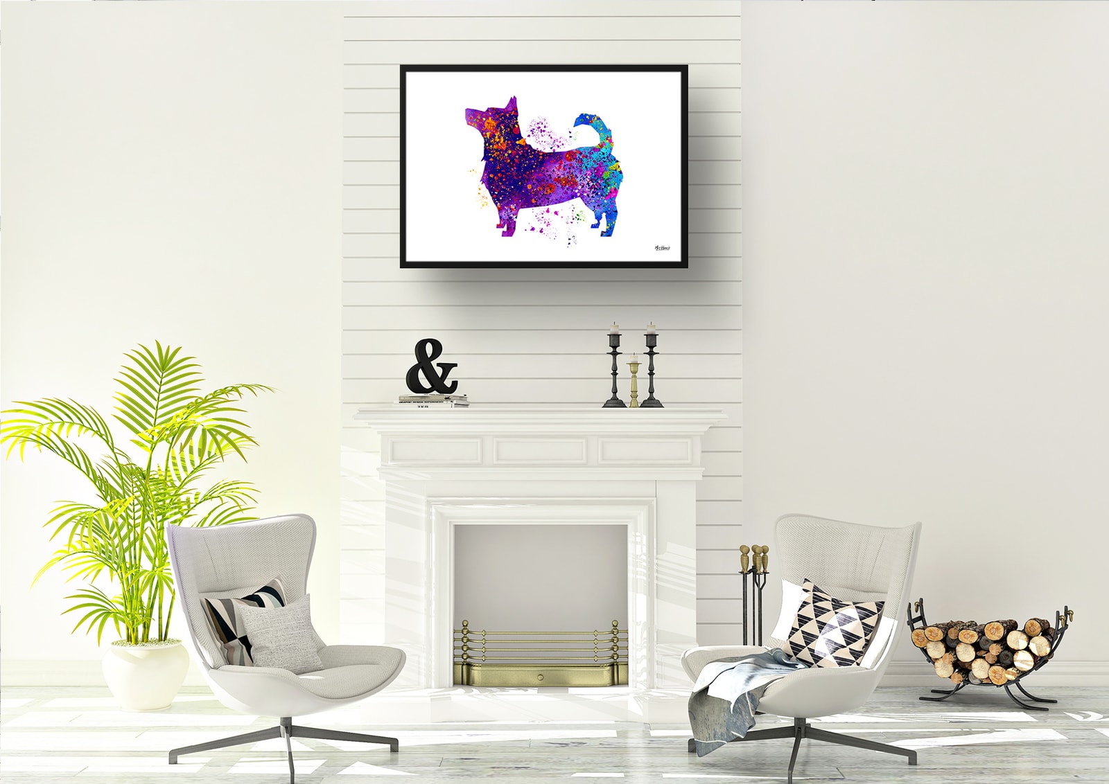 Lancashire Heeler Watercolour Splash Print - Dog Inspired Framed & Unframed Wall Art 5 Lancashire Heeler Watercolour Splash Print - Dog Inspired Framed & Unframed Wall Art - Image 5