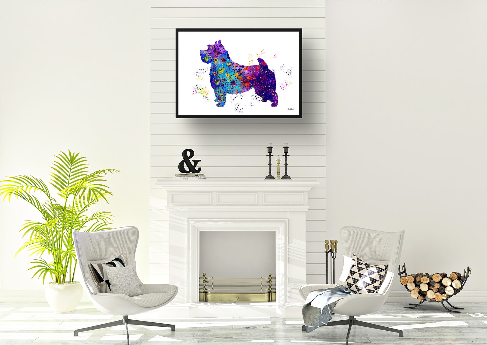 Norwich Terrier Watercolour Splash Print - Dog Inspired Framed & Unframed Wall Art 5 Norwich Terrier Watercolour Splash Print - Dog Inspired Framed & Unframed Wall Art - Image 5