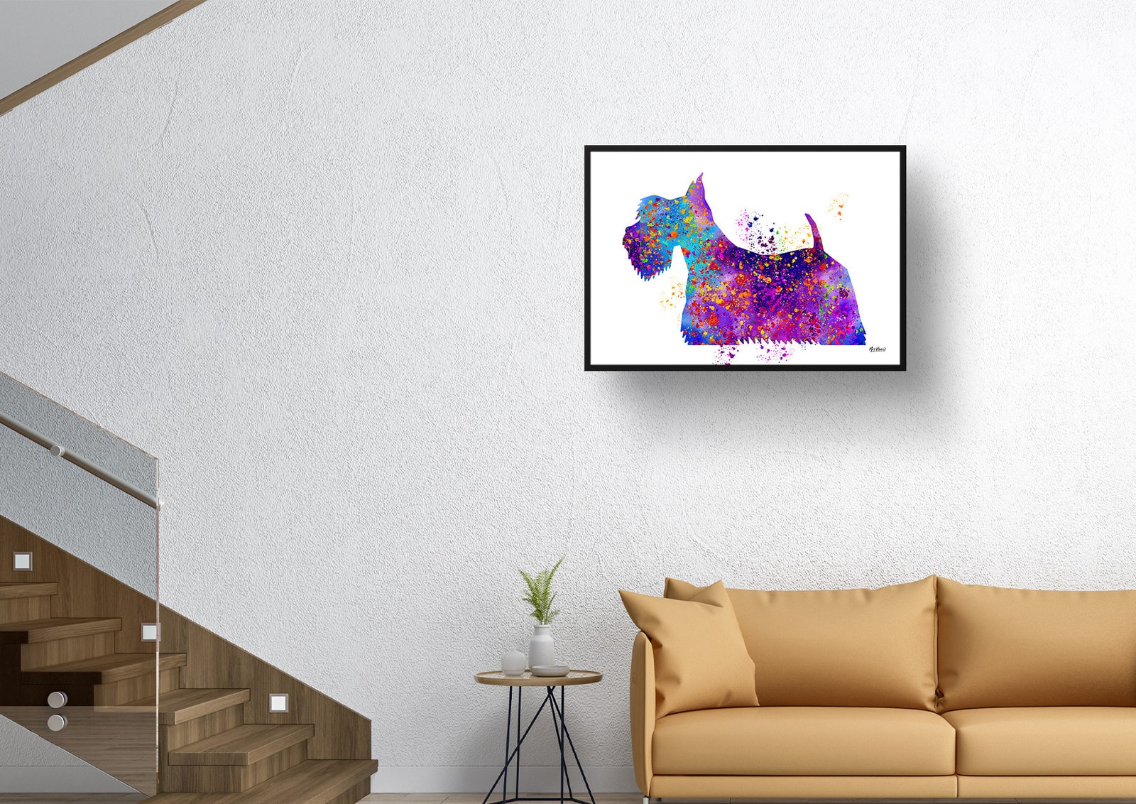 Scottish Terrier Watercolour Splash Print - Dog Inspired Framed & Unframed Wall Art 5 Scottish Terrier Watercolour Splash Print - Dog Inspired Framed & Unframed Wall Art - Image 4