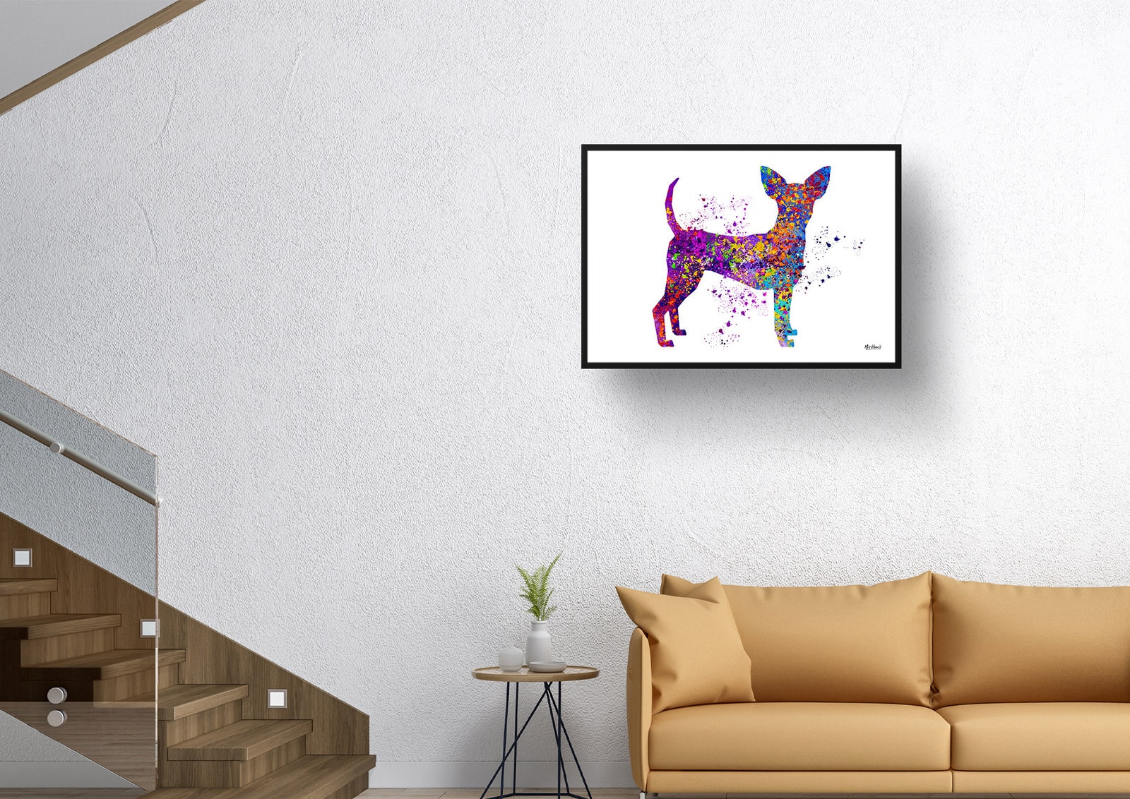 Toy Fox Terrier Watercolour Splash Print - Dog Inspired Framed & Unframed Wall Art 4 Toy Fox Terrier Watercolour Splash Print - Dog Inspired Framed & Unframed Wall Art - Image 4