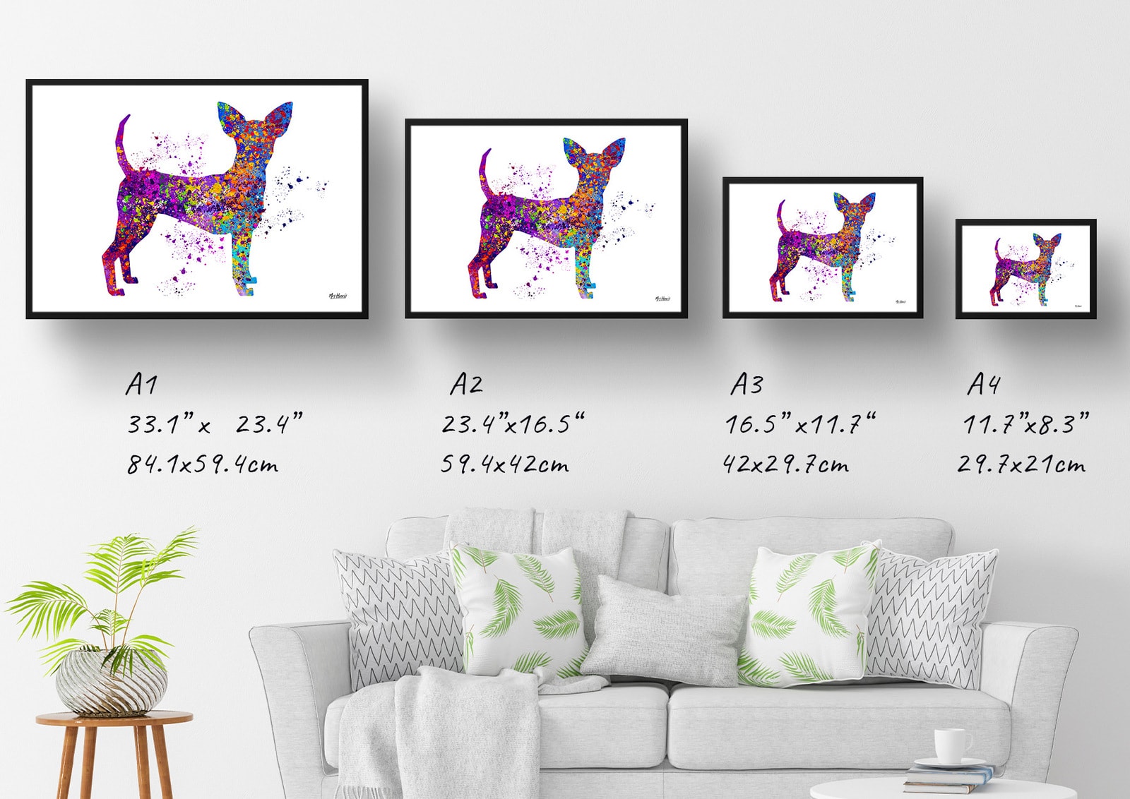 Toy Fox Terrier Watercolour Splash Print - Dog Inspired Framed & Unframed Wall Art 6 Toy Fox Terrier Watercolour Splash Print - Dog Inspired Framed & Unframed Wall Art - Image 6