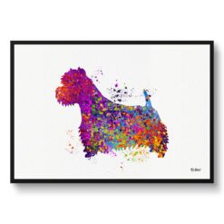 Westie Watercolour Splash Print - Dog Inspired Framed & Unframed Wall Art