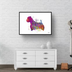 Westie Watercolour Splash Print - Dog Inspired Framed & Unframed Wall Art 9 watercolour splash dogs westie print landscape framed art print 40x28 hall