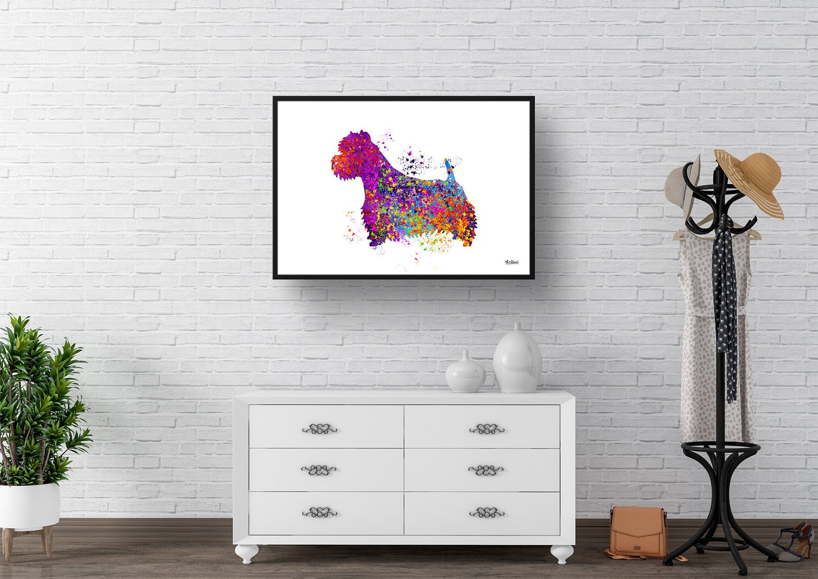 Westie Watercolour Splash Print - Dog Inspired Framed & Unframed Wall Art 4 Westie Watercolour Splash Print - Dog Inspired Framed & Unframed Wall Art - Image 3