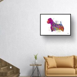 Westie Watercolour Splash Print - Dog Inspired Framed & Unframed Wall Art 10 watercolour splash dogs westie print landscape framed art print 40x28 living room