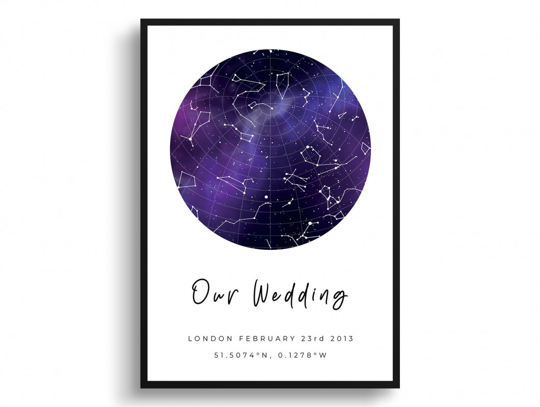 white background sky inside our wedding print front view white