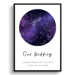 white background sky inside our wedding print front view white