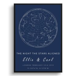 white text solid colour hand drawn two lines navy white print front view white