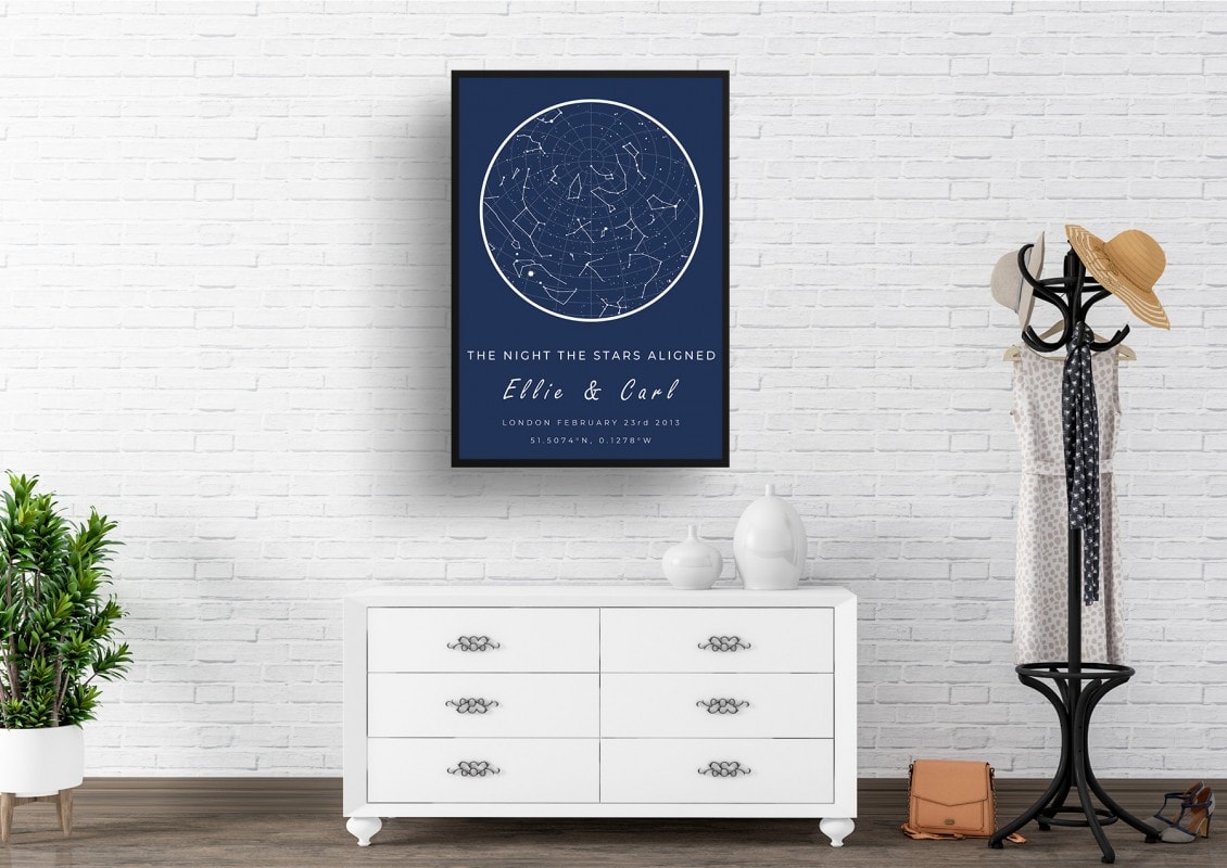 Custom White On Pink Star Map Phone Case - Personalized Constellation Map 11 white text solid colour two lines navy print hall
