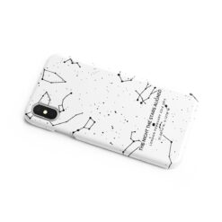 Custom Black On White Star Map Phone Case - Personalized Constellation Map 5 phone case black on white starmap side
