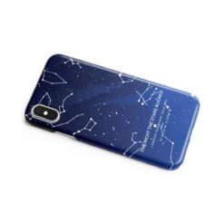 Custom Sky Blue Star Map Phone Case - Personalized Constellation Map 6 phone case sky blue starmap side