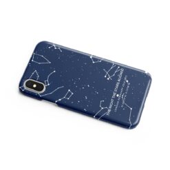 Custom White On Navy Star Map Phone Case - Personalized Constellation Map 6 phone case white on navy starmap side