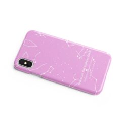Custom White On Pink Star Map Phone Case - Personalized Constellation Map 5 phone case white on pink starmap side
