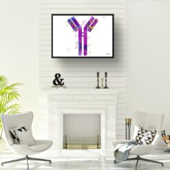 Antibodies Watercolour Print IGG Immunoglobin Medical Doctor Office Clinic Wall Art 11 paint splash medical antibodies landscape framed art print a4 office