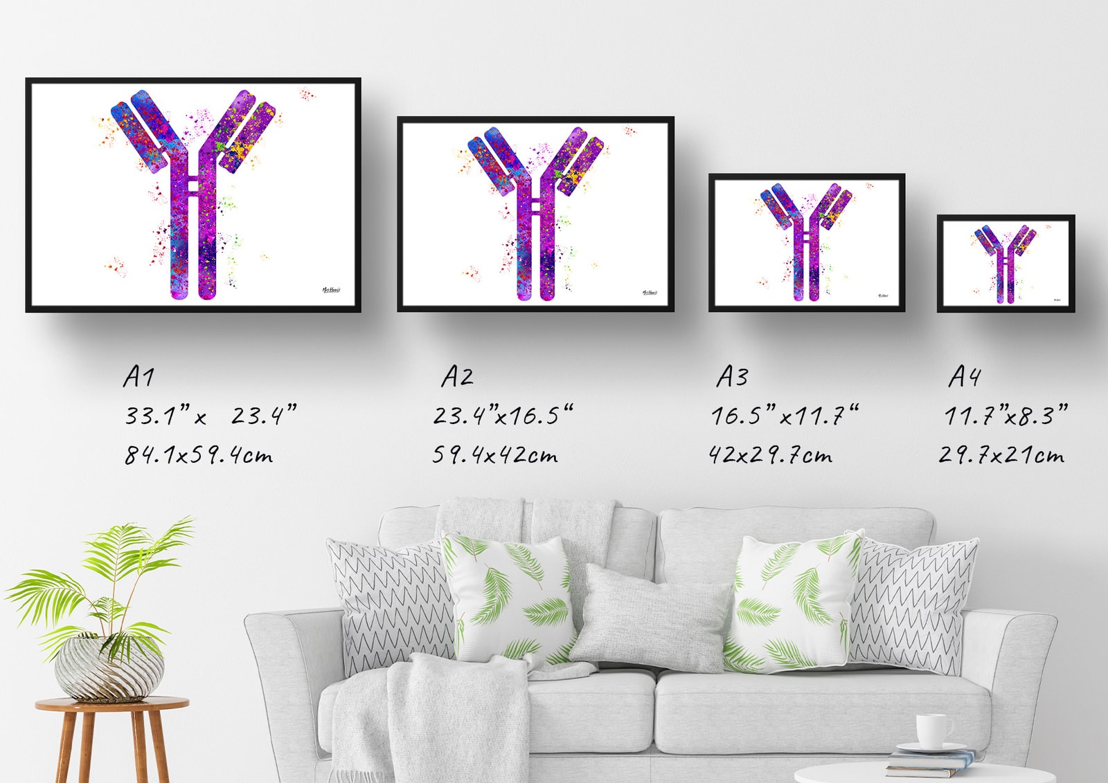 Antibodies Watercolour Print IGG Immunoglobin Medical Doctor Office Clinic Wall Art 7 Antibodies Watercolour Print IGG Immunoglobin Medical Doctor Office Clinic Wall Art - Image 6