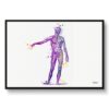 Body Watercolour Print Human Muscular System Anatomy Medical Doctor Office Clinic Wall Art 2 paint splash medical body framed art print front view white