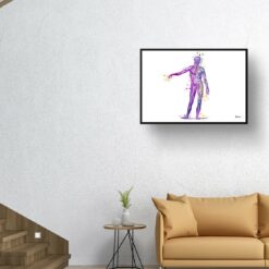 Body Watercolour Print Human Muscular System Anatomy Medical Doctor Office Clinic Wall Art 11 paint splash medical body landscape framed art print 40x28 living room