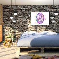 paint splash medical brain top landscape framed art print 40x28 bedroom