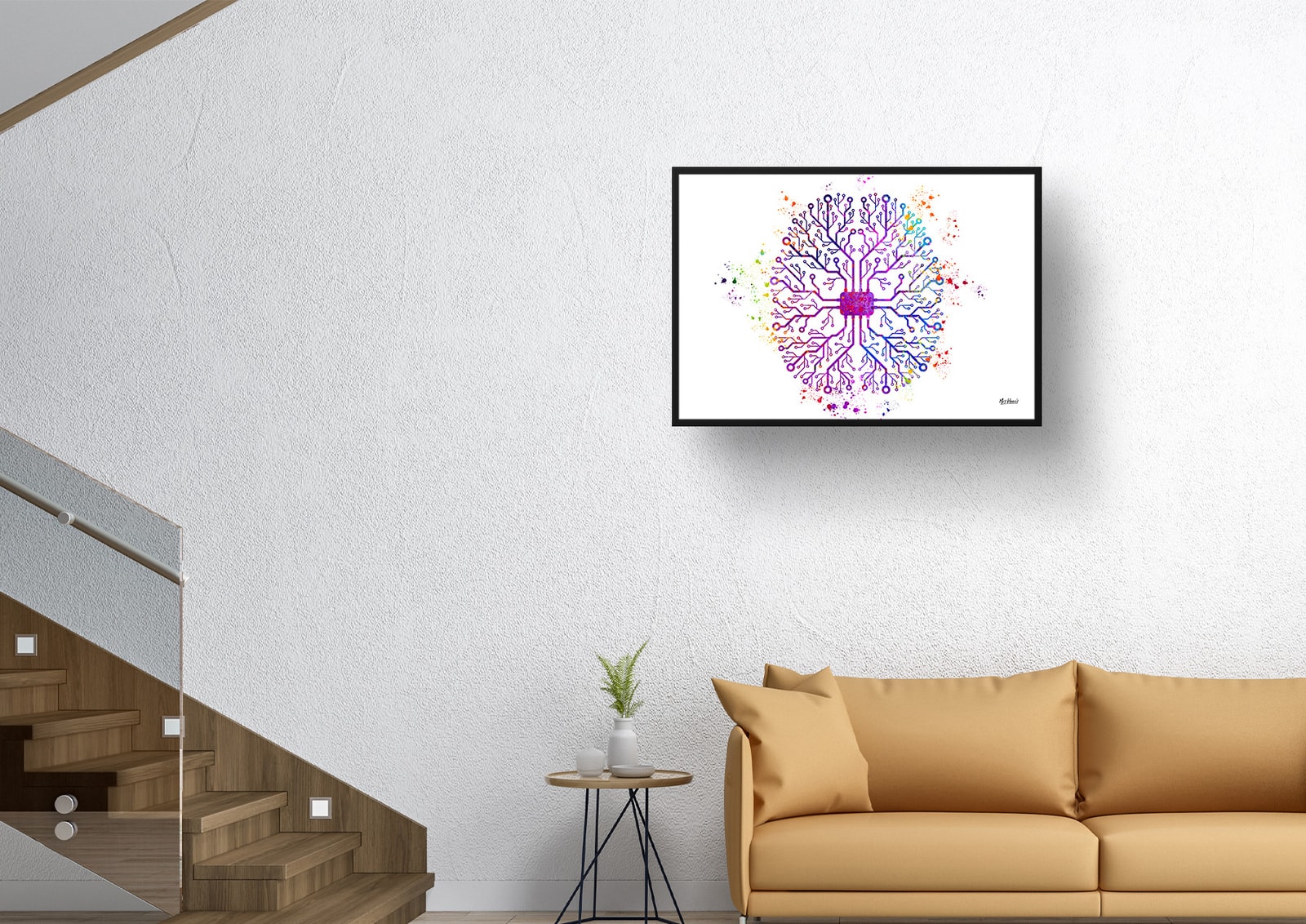 Digital Brain AI Watercolour Print Human Neurology Medical Doctor Office Clinic Wall Art 6 Digital Brain AI Watercolour Print Human Neurology Medical Doctor Office Clinic Wall Art - Image 4