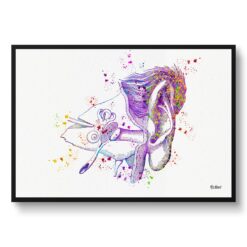 Ear Canal Watercolour Print Audiologist Medical Doctor Office Clinic Wall Art