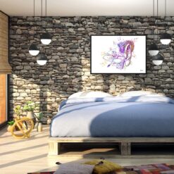 Ear Canal Watercolour Print Audiologist Medical Doctor Office Clinic Wall Art 10 paint splash medical ear landscape framed art print 40x28 bedroom