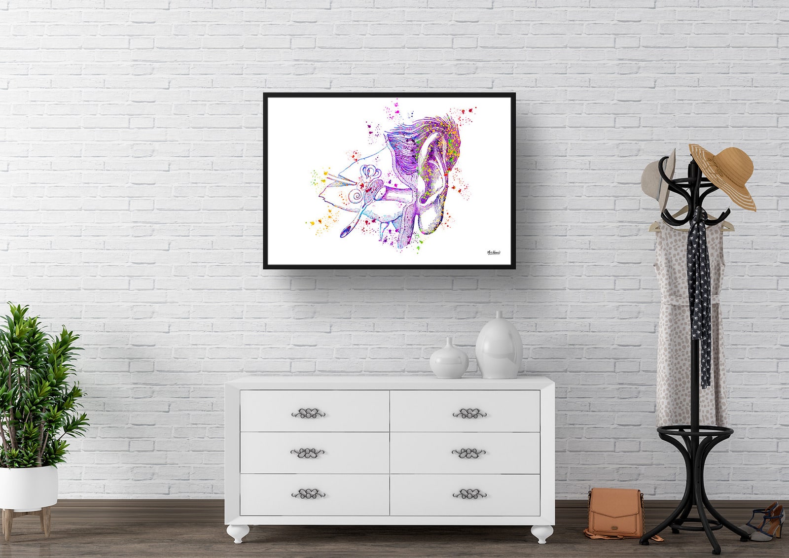 Ear Canal Watercolour Print Audiologist Medical Doctor Office Clinic Wall Art 4 Ear Canal Watercolour Print Audiologist Medical Doctor Office Clinic Wall Art - Image 2