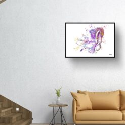 Ear Canal Watercolour Print Audiologist Medical Doctor Office Clinic Wall Art 11 paint splash medical ear landscape framed art print 40x28 living room