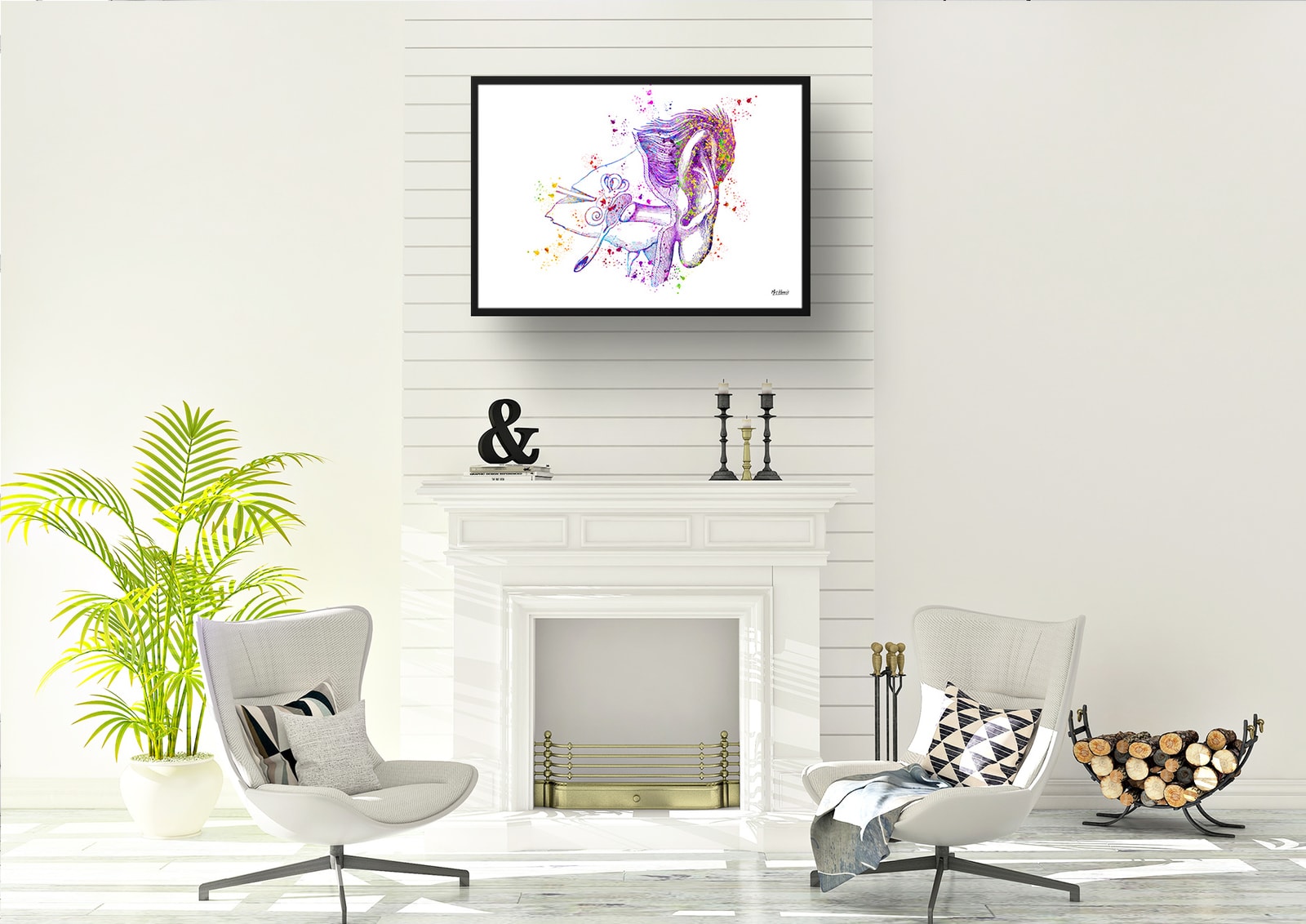 Ear Canal Watercolour Print Audiologist Medical Doctor Office Clinic Wall Art 7 Ear Canal Watercolour Print Audiologist Medical Doctor Office Clinic Wall Art - Image 5