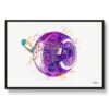 Eye Anatomy Watercolour Print Optician Medical Doctor Office Clinic Wall Art 1 paint splash medical eye framed art print front view white