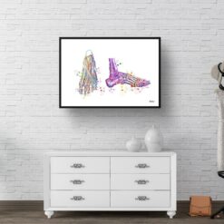 Feet Bones Anatomy Watercolour Print Foot Medical Doctor Office Clinic Wall Art 9 paint splash medical feet landscape framed art print 40x28 hall