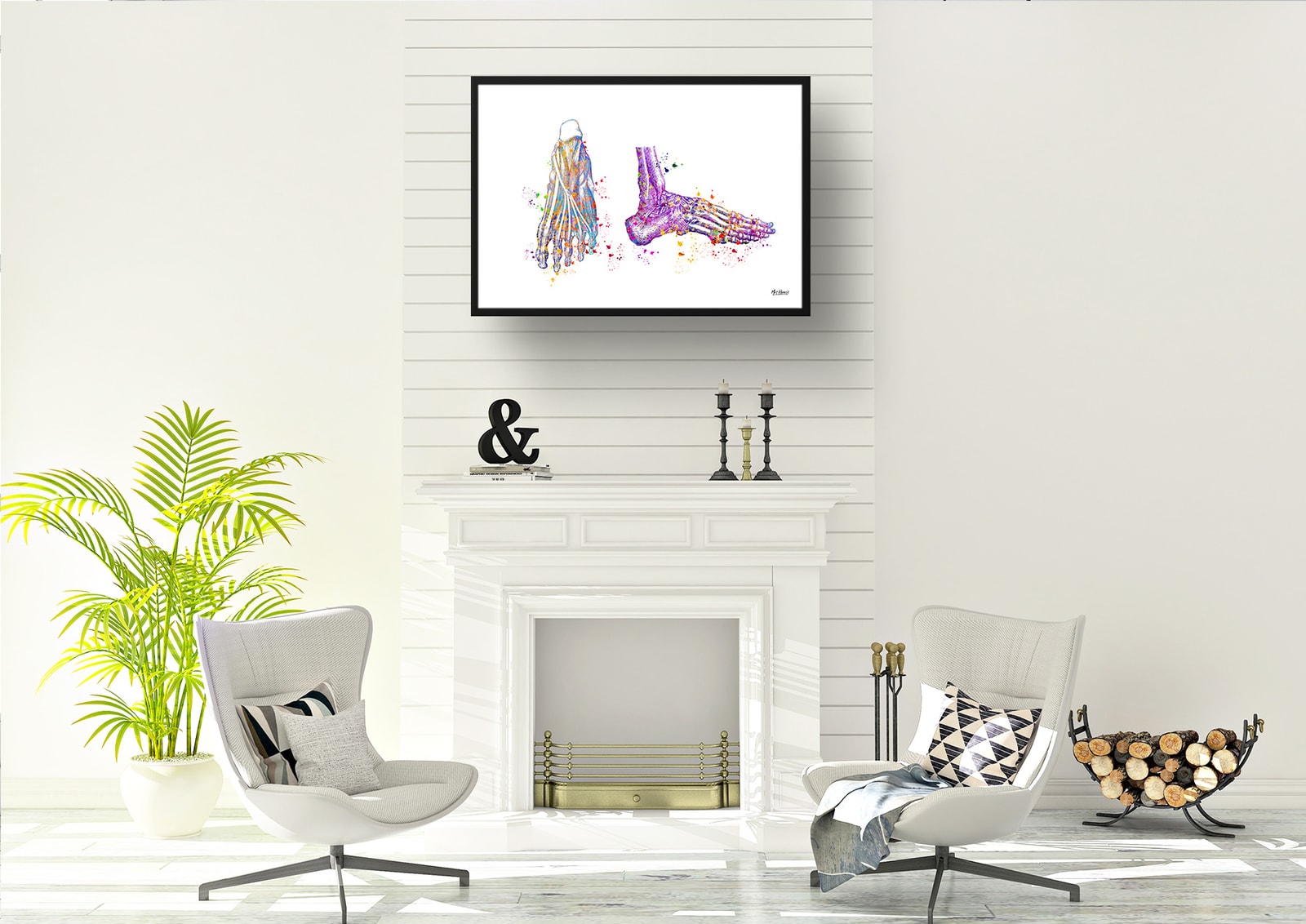 Feet Bones Anatomy Watercolour Print Foot Medical Doctor Office Clinic Wall Art 7 Feet Bones Anatomy Watercolour Print Foot Medical Doctor Office Clinic Wall Art - Image 5