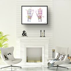 Hand Bones Anatomy Watercolour Print Hand Surgeon Medical Doctor Office Clinic Wall Art 12 paint splash medical hands landscape framed art print a4 office