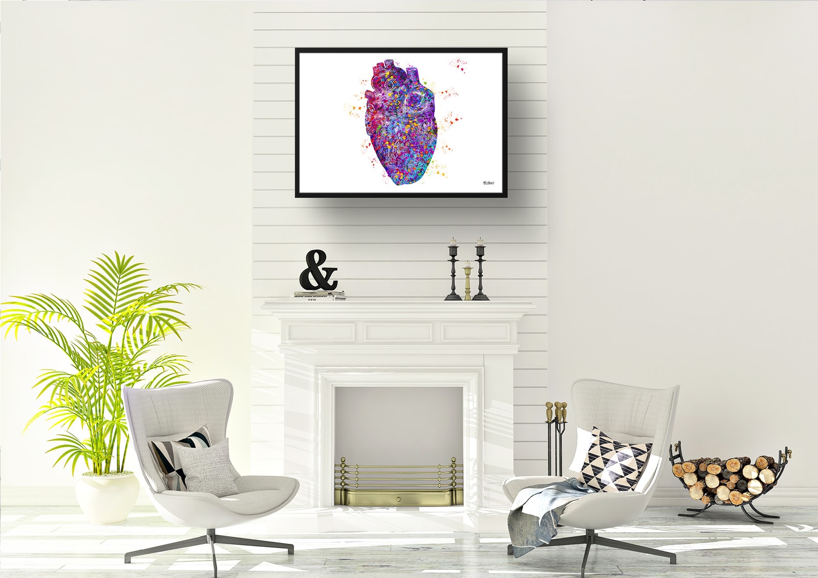 Heart Anatomy Watercolour Print Cardiologist Medical Doctor Office Clinic Wall Art 7 Heart Anatomy Watercolour Print Cardiologist Medical Doctor Office Clinic Wall Art - Image 5