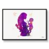 Mother & Baby Print Son / Daughter New Mum Midwife OB/GYN Clinic Wall Art 1 paint splash medical mother baby framed art print front view white