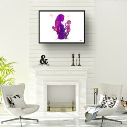 paint splash medical mother baby landscape framed art print a4 office