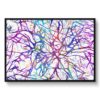 Neurons Watercolour Print Human Neural Network Medical Doctor Office Clinic Wall Art 1 paint splash medical neurons framed art print front view white