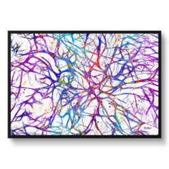 Neurons Watercolour Print Human Neural Network Medical Doctor Office Clinic Wall Art