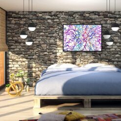 paint splash medical neurons landscape framed art print 40x28 bedroom